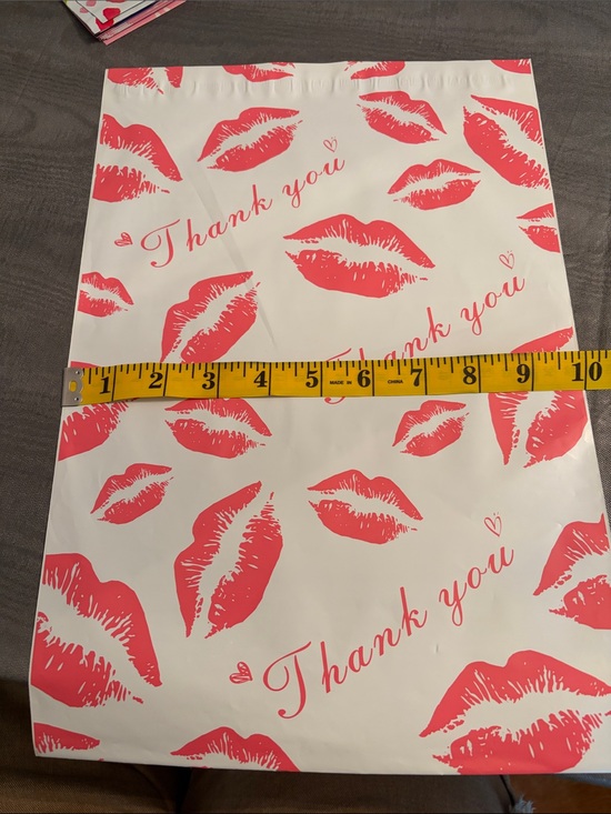 Other - Thank You Pink Lip Print 10x-14 Polymailers -set of 20